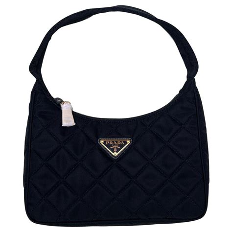 prada black and gold shoulder bag